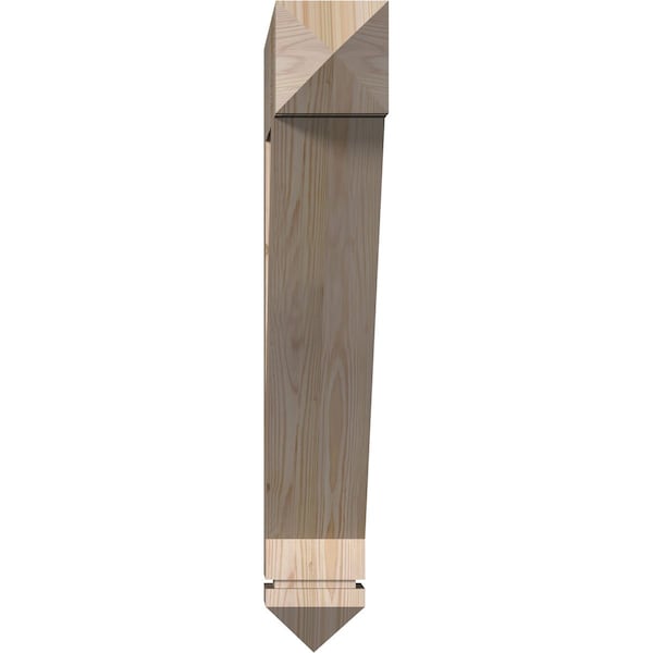 Traditional Arts & Crafts Smooth Bracket, Douglas Fir, 5 1/2W X 34D X 34H